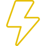 Fast and reliable service icon: Lightning bolt